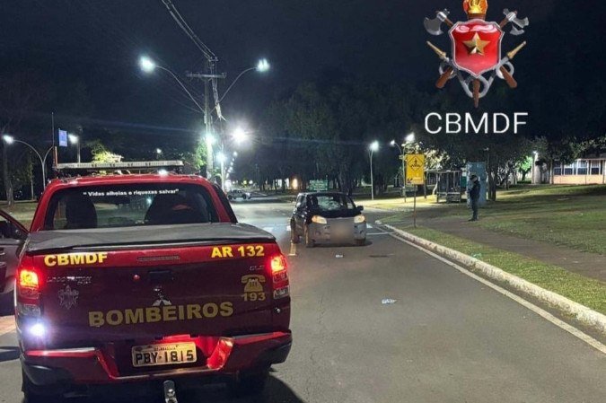 Vítima sofreu o acidente nas proximidades da UnB - (crédito: Corpo de Bombeiros Militar do Distrito Federal/Divulgação) Vítima sofreu o acidente nas proximidades da UnB - (crédito: Corpo de Bombeiros Militar do Distrito Federal/Divulgação)