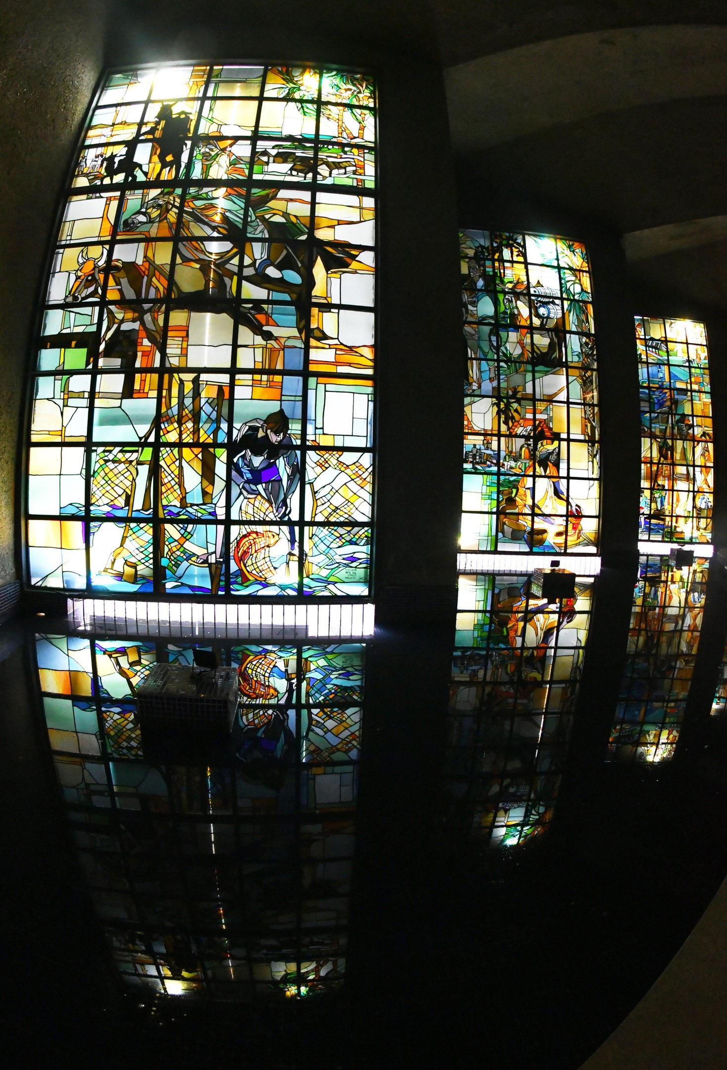 Os vitrais da Caixa fazem um enorme sucesso entre os visitantes