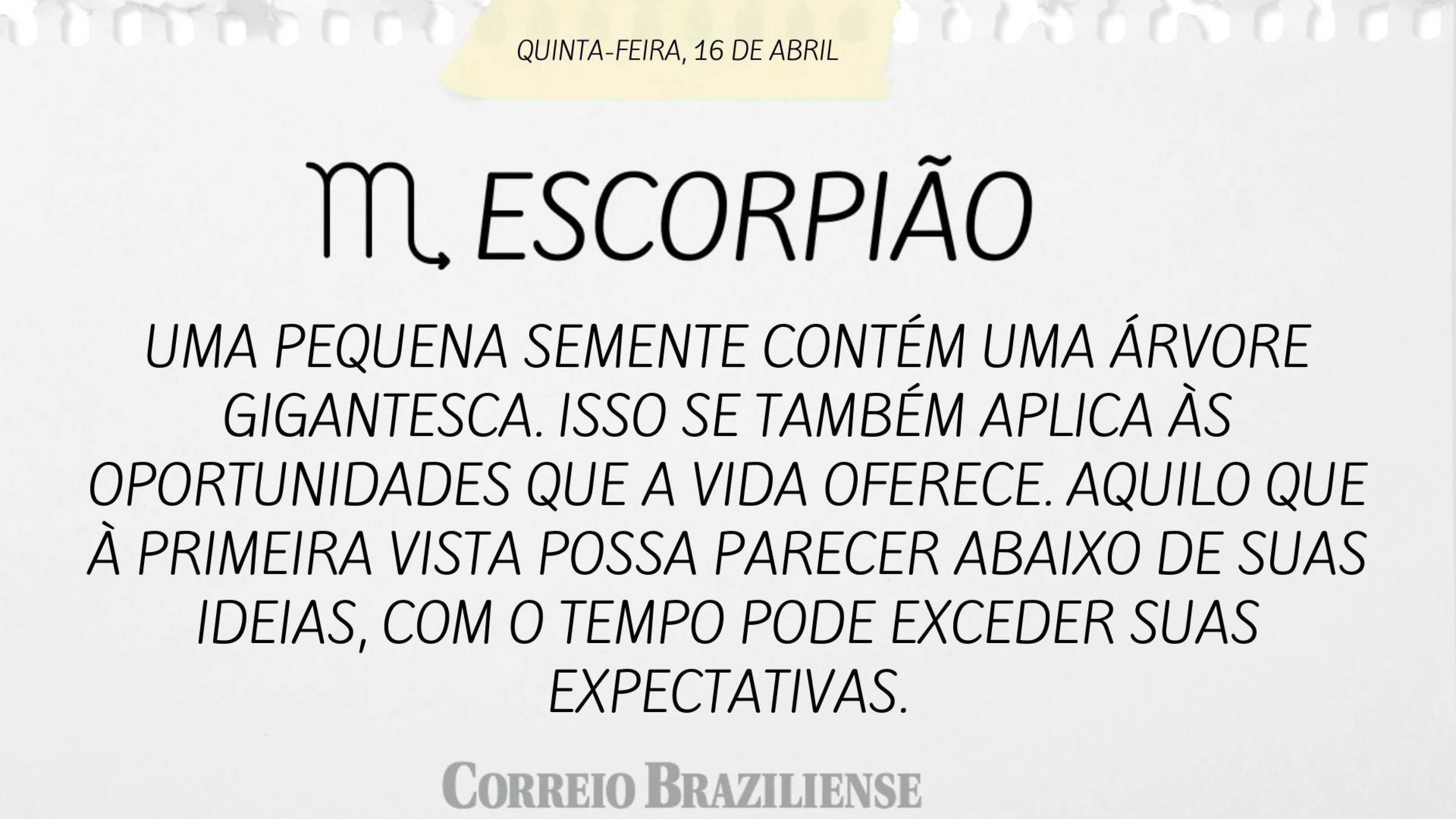 Hor&oacute;scopo desta quinta (16/4)
