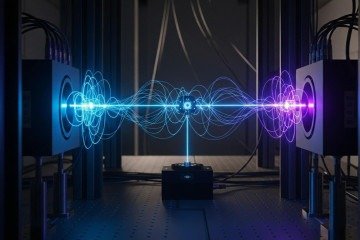 Pela primeira vez, cientistas demonstraram experimentalmente um protocolo de Verificação de Posição Quântica, ou QPV (do inglês Quantum Position Verification), capaz de autenticar a localização física de um participante usando as leis da mecânica quântica -  (crédito: Whisk/Google IA)