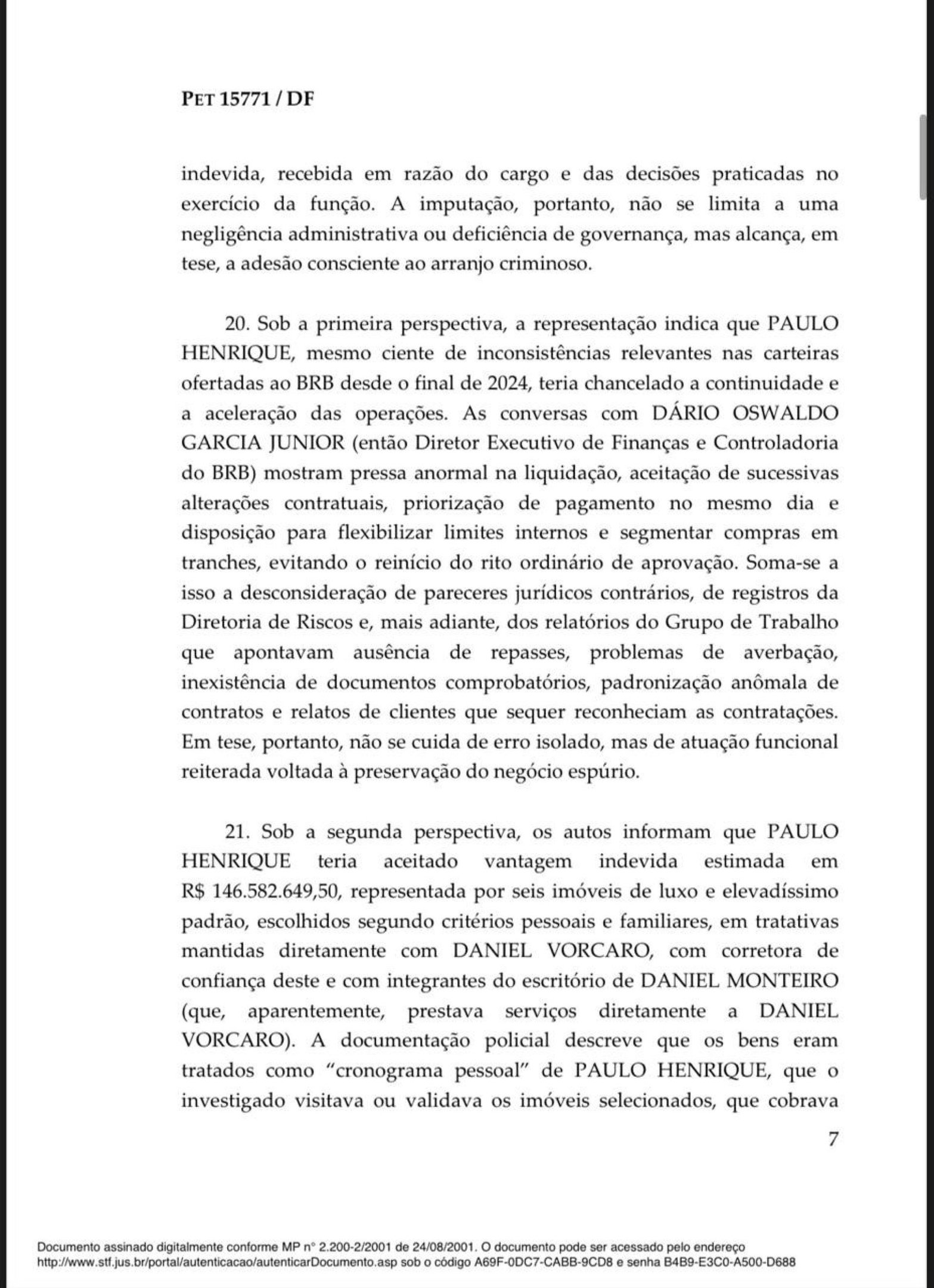 Decis&atilde;o de Andr&eacute; Mendon&ccedil;a sobre a pris&atilde;o de Paulo Henrique Costa, ex-presidente do BRB