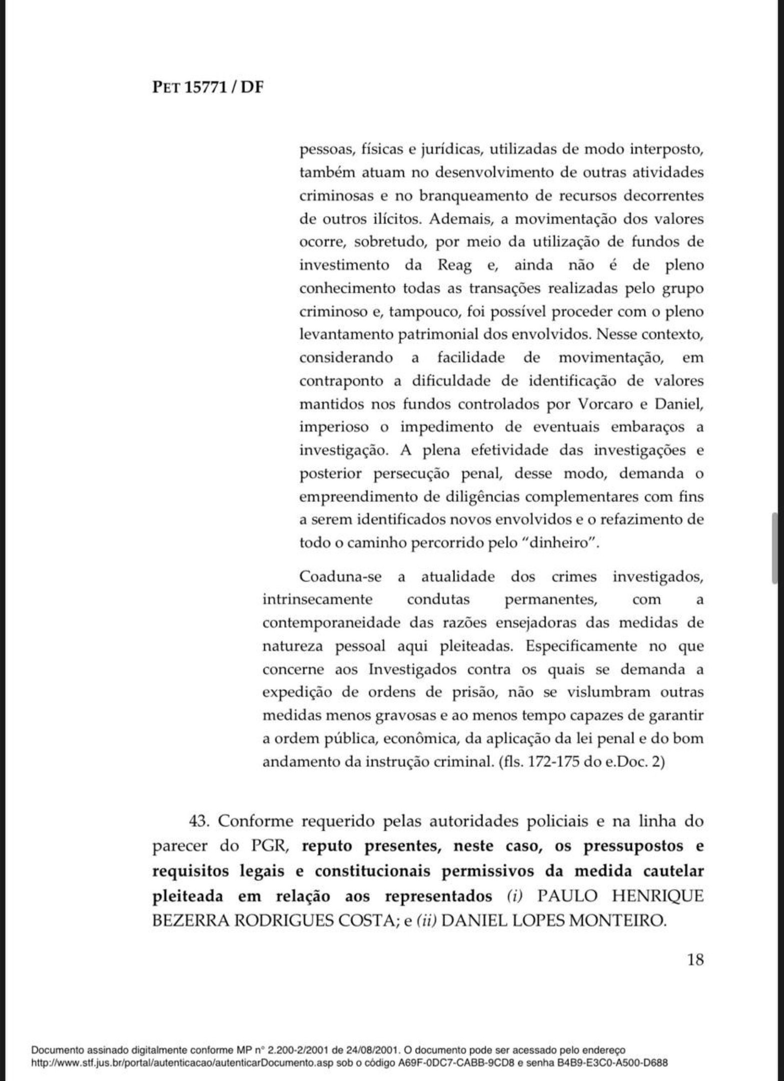 Decis&atilde;o de Andr&eacute; Mendon&ccedil;a sobre a pris&atilde;o de Paulo Henrique Costa, ex-presidente do BRB