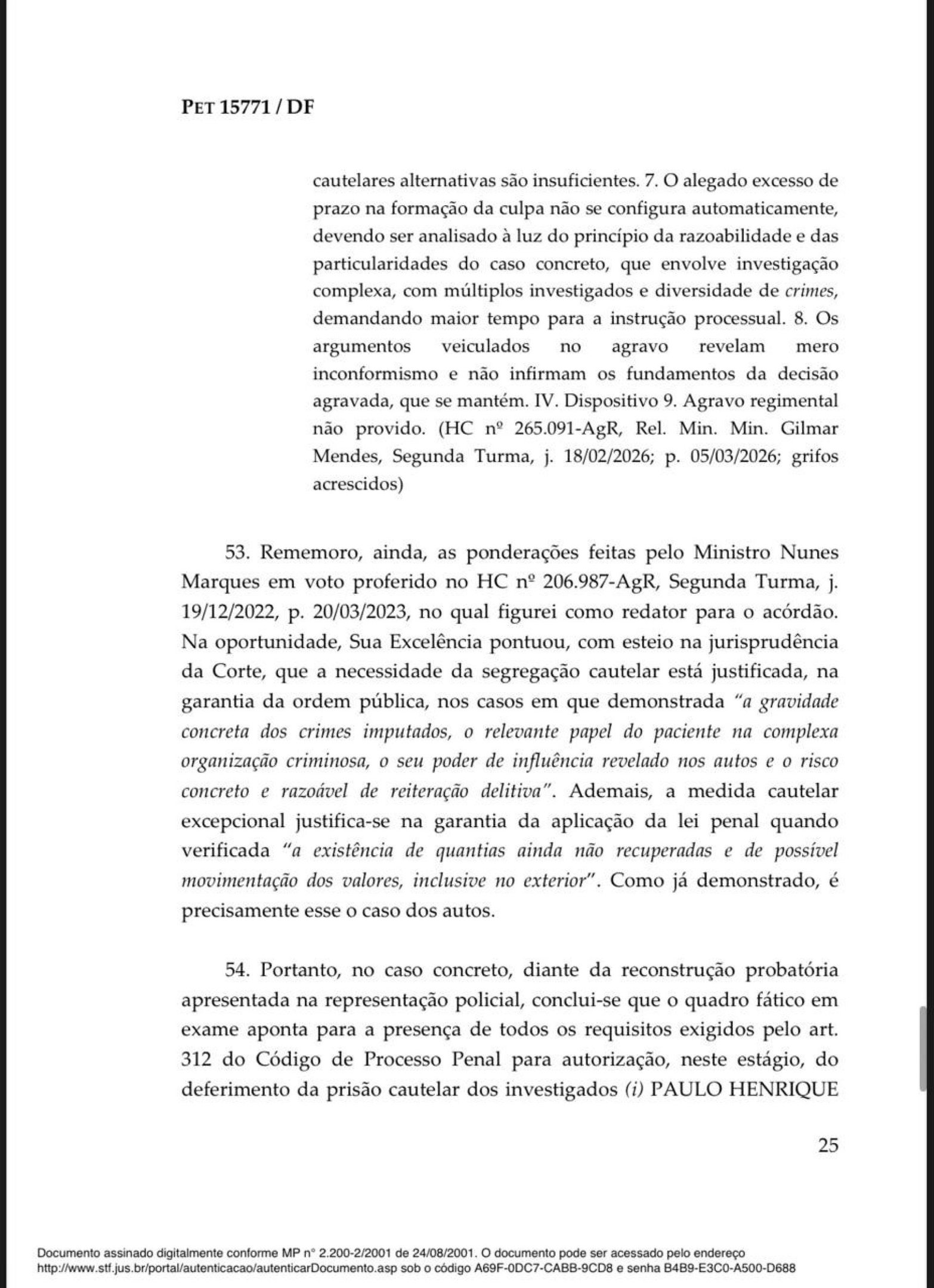 Decis&atilde;o de Andr&eacute; Mendon&ccedil;a sobre a pris&atilde;o de Paulo Henrique Costa, ex-presidente do BRB