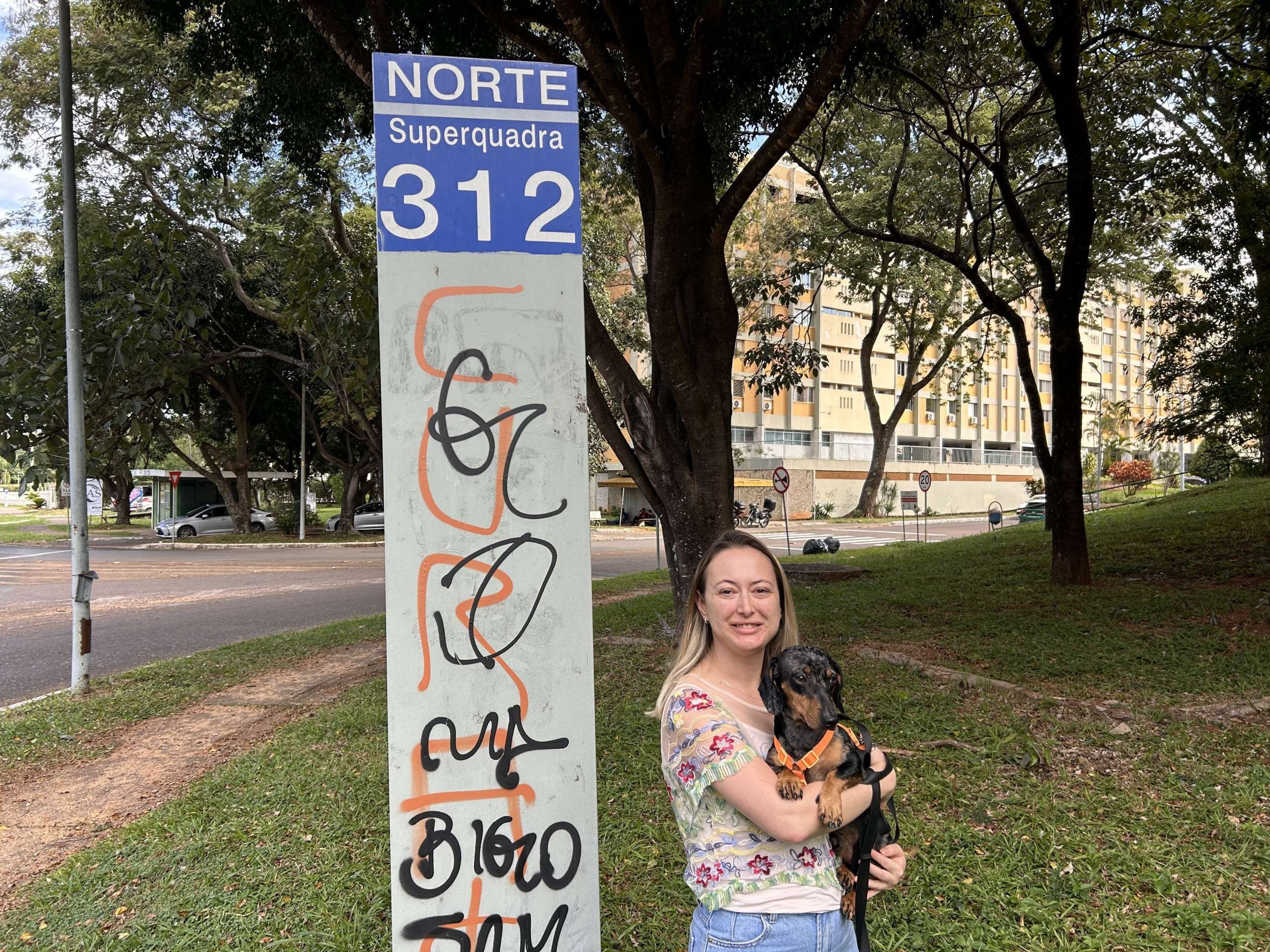 Gabriela encontrou um peda&ccedil;o da cidade natal na quadra