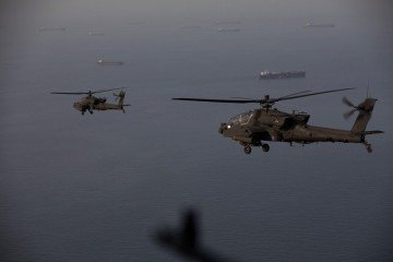 Drones iranianos foram lançados sobre instalações norte-americanas no Kuwait e no Iraque -  (crédito: Foto por US CENTRAL COMMAND (CENTCOM) / AFP)