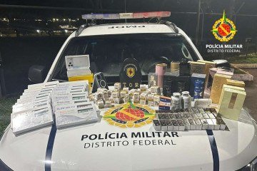 A mercadoria ilegal foi encontrada na bagagem de um homem que partia rumo ao Rio Grande do Norte -  (crédito: Divulgação PMDF)