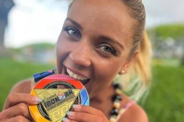 Triatleta brasileira, Mara Flávia Araújo, morre durante Ironman Texas -  (crédito: Reprodução/Redes sociais )