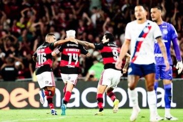 Com a camisa 14, Arrascaeta marcou para o Flamengo contra o Bahia -  (crédito: Foto: Gilvan de Souza/Flamengo)