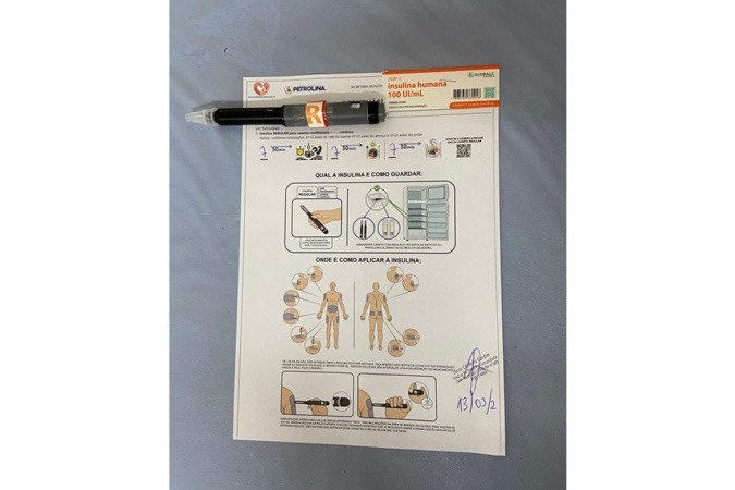 Para aplicação de insulina, tem uma receita pronta na plataforma
