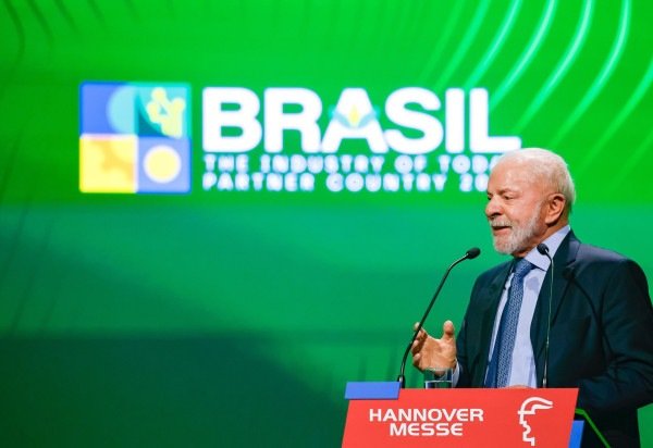 Presidente da República, Luiz Inácio Lula da Silva, durante a cerimônia de abertura da Feira Industrial de Hannover -  (crédito: Ricardo Stuckert / PR)