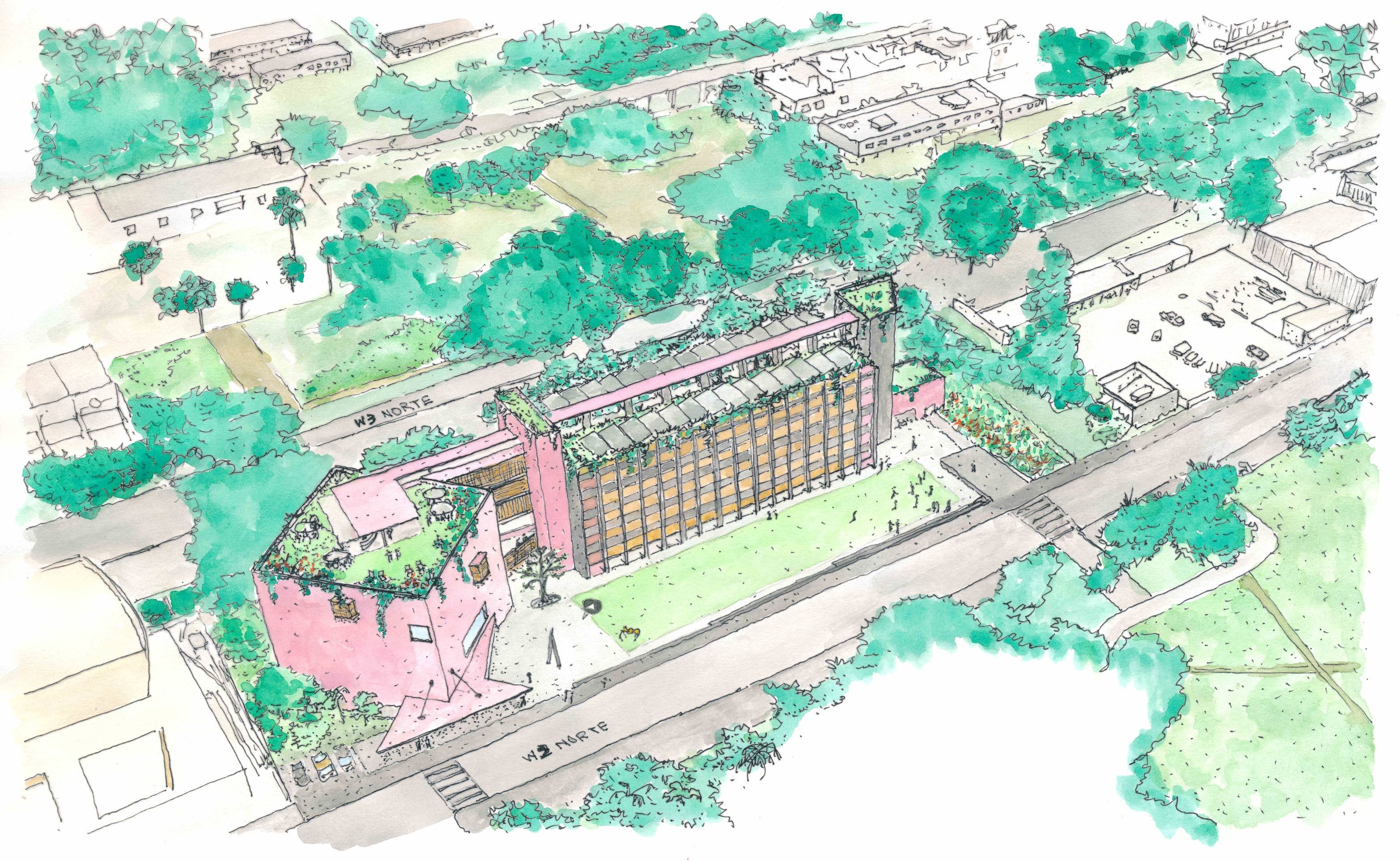  Assinado pelo diretor art&iacute;stico Batman Zavareze, pr&eacute;dio abandonado na 511 Norte vai dar lugar ao Centro Cultural do Sesc