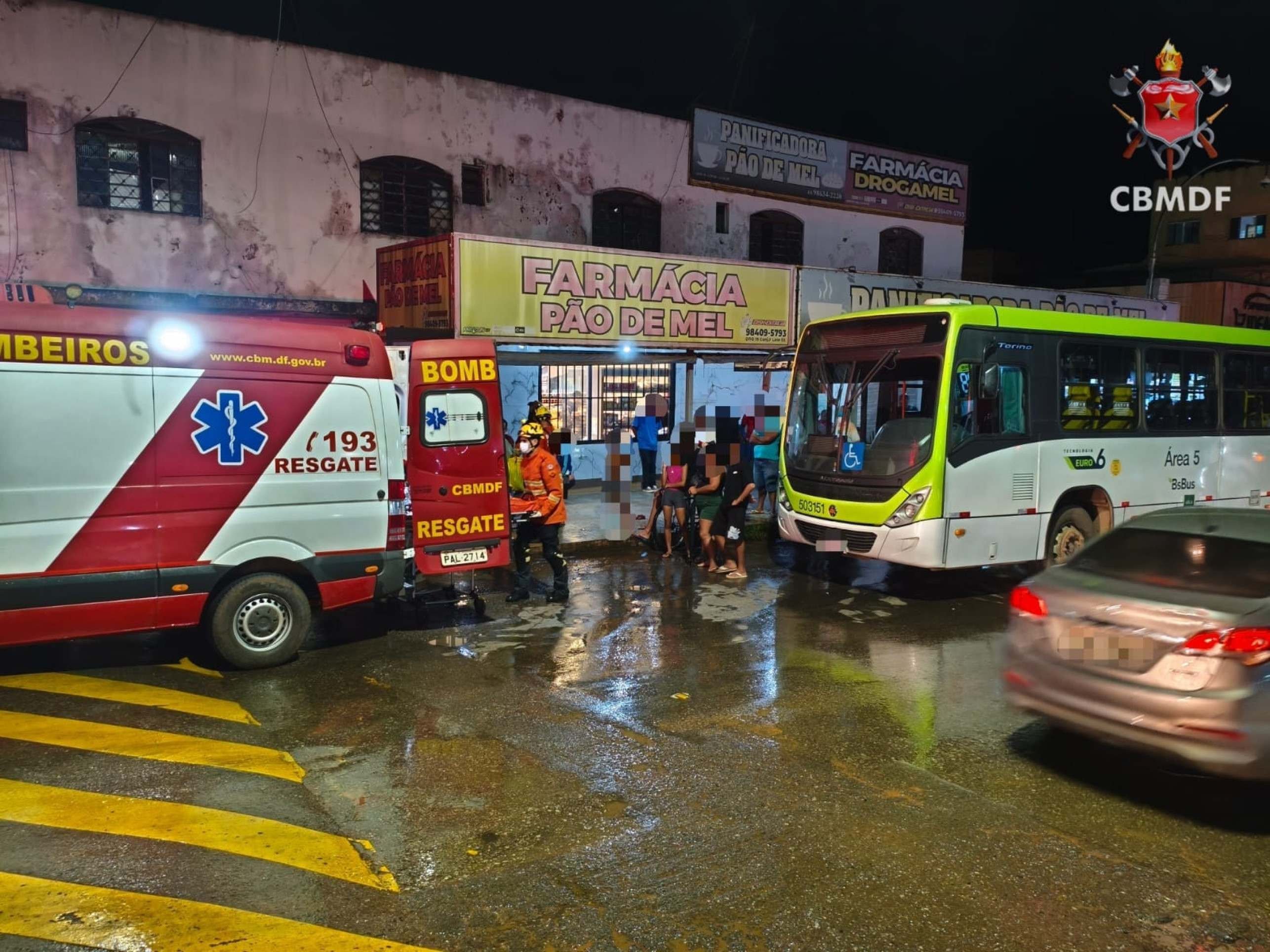 Criança é levada ao hospital após ser atropelada por ônibus em Ceilândia
