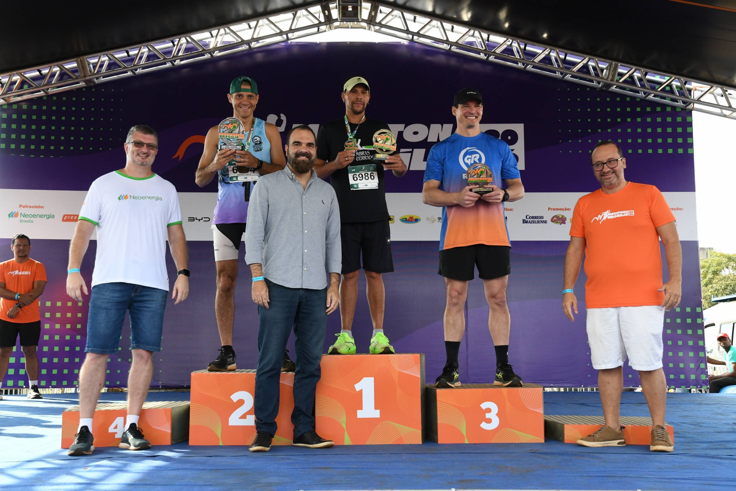  21/04/2026 Cr&eacute;dito: Marcelo Ferreira/CB/D.A Press. Brasil. Bras&iacute;lia - DF -  Anivers&aacute;rio de Bras&iacute;lia - Maratona Bras&iacute;lia 2026. P&oacute;dio dos 5 k masculino.
