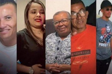 Johnes, Jacoeleni, Benilde, Ivan e Onildo voltavam de sepultamento de parente na Bahia -  (crédito: Reprodução/Instagram/Buritirama TV)