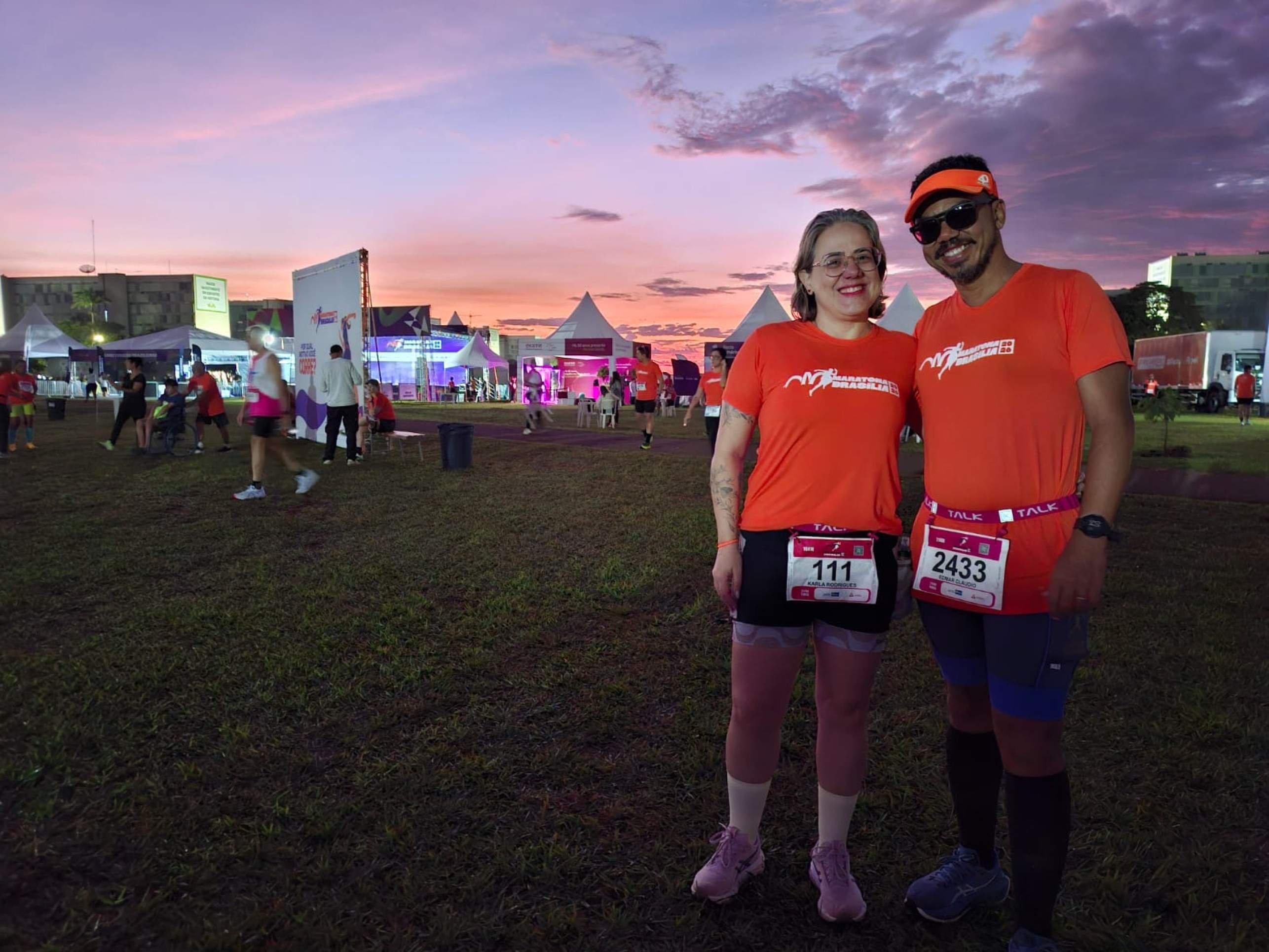 Karla e Edmar disputaram a corrida de 10km