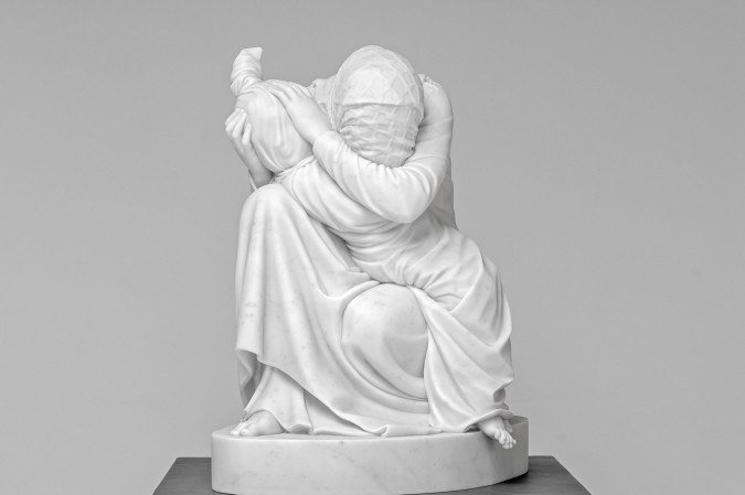 A Piet&agrave; palestina finalizada: m&aacute;rmore do mesmo tipo usado por Michelangelo 