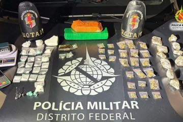 Homem é preso por tráfico de drogas no Recanto das Emas -  (crédito: PMDF/Divulgação)
