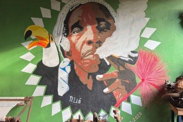 Homenagem para Dona Lió, tia da Marta Kalunga, idealizadora da Casa Memória da Mulher Kalunga  -  (crédito: Júlia Sirqueira CB/D.A Press)