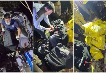 A aeronave contratada pela empresa Prosegur transportava US$ 5 milhões e R$ 15 milhõe -  (crédito: Reprodução/Redes sociais)