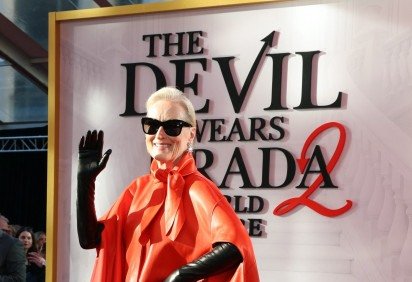 Meryl Streep com look Givenchy na premiere de O diabo veste Prada em Nova York  -  (crédito:  AFP)