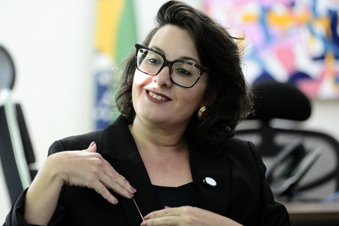  22/04/2026. Crédito: Minervino Júnior/CB/D.A Press. Brasil.  Brasilia - DF. Entrevista com a ministra dos Direitos Humanos Janine Melo.