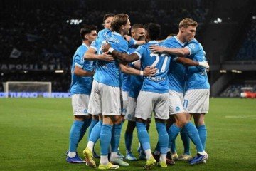 Napoli faz quatro gols no mesmo jogo em casa pela primeira vez na temporada -  (crédito: Foto: Francesco Pecoraro/Getty Images)