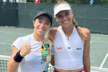 Thaísa Pedretti e Luiza Fullana, a dupla brasileira campeã do ITF W35 de Charlotte -  (crédito: Instagram/@thaisapedretti)