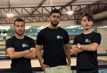 Pedro Henrique Ferreira, Luiz Felipe Diniz e Caue Paiva Lira -  (crédito: Acervo Pessoal )