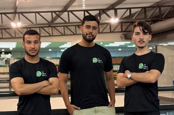 Pedro Henrique Ferreira, Luiz Felipe Diniz e Caue Paiva Lira -  (crédito: Acervo Pessoal )