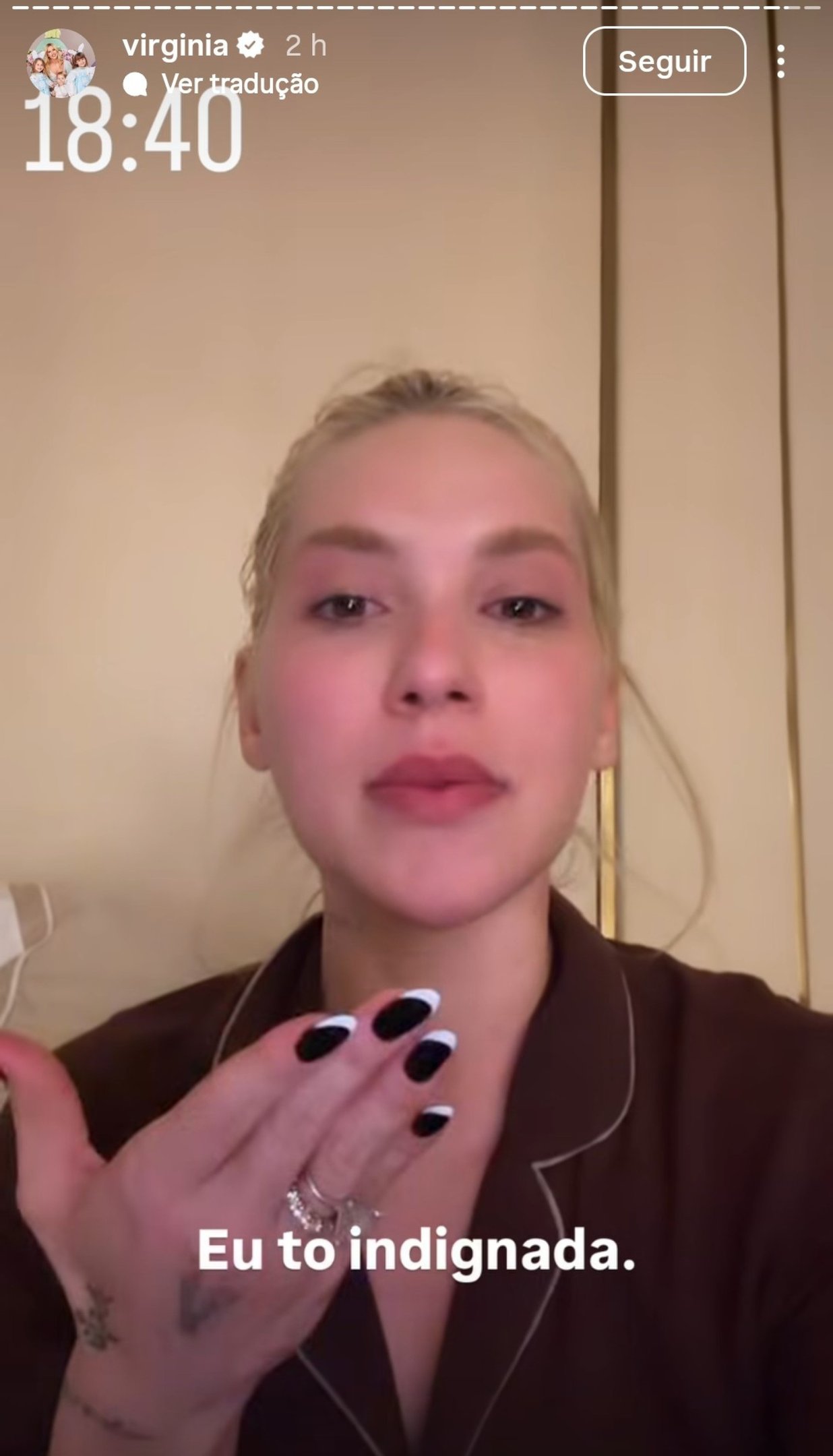 Virginia chora ao rebater Luana Piovanni