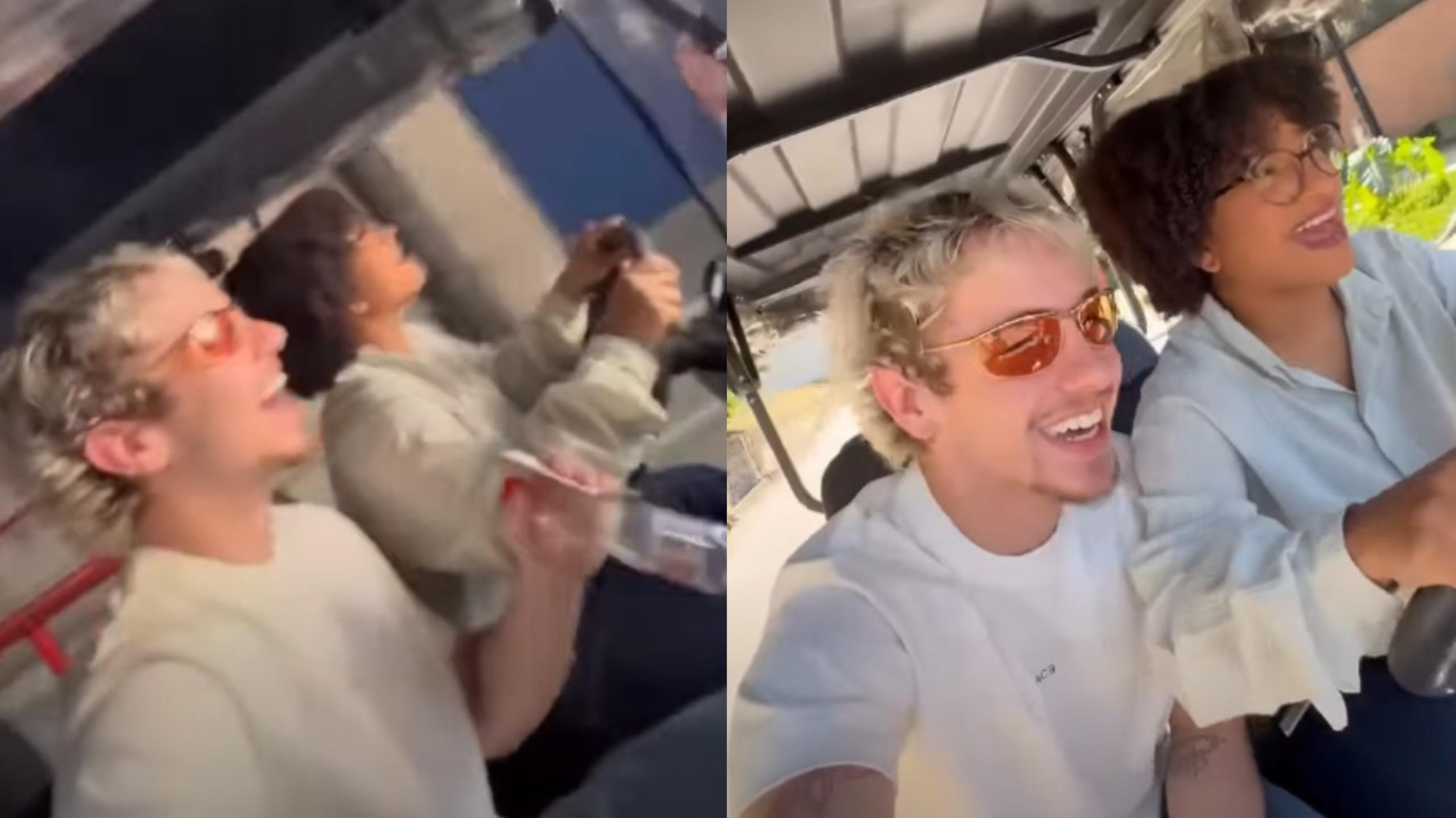 Tia Milena e Juliano Floss 'dão fuga' e tacam o terror nos Estúdios Globo