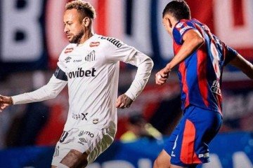 Neymar colaborou na constru&ccedil;&atilde;o do gol de empate do Santos em Buenos Aires -  (crédito: Divulga&ccedil;&atilde;o/Santos FC)