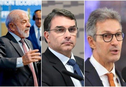 Lula, Flávio Bolsonaro e Zema: três nomes que estão na corrida presidencial -  (crédito: Ricardo Stuckert/PR,  Andressa Anholete/Agência Senado e Alexandre Guzanshe/EM/D.A Press)