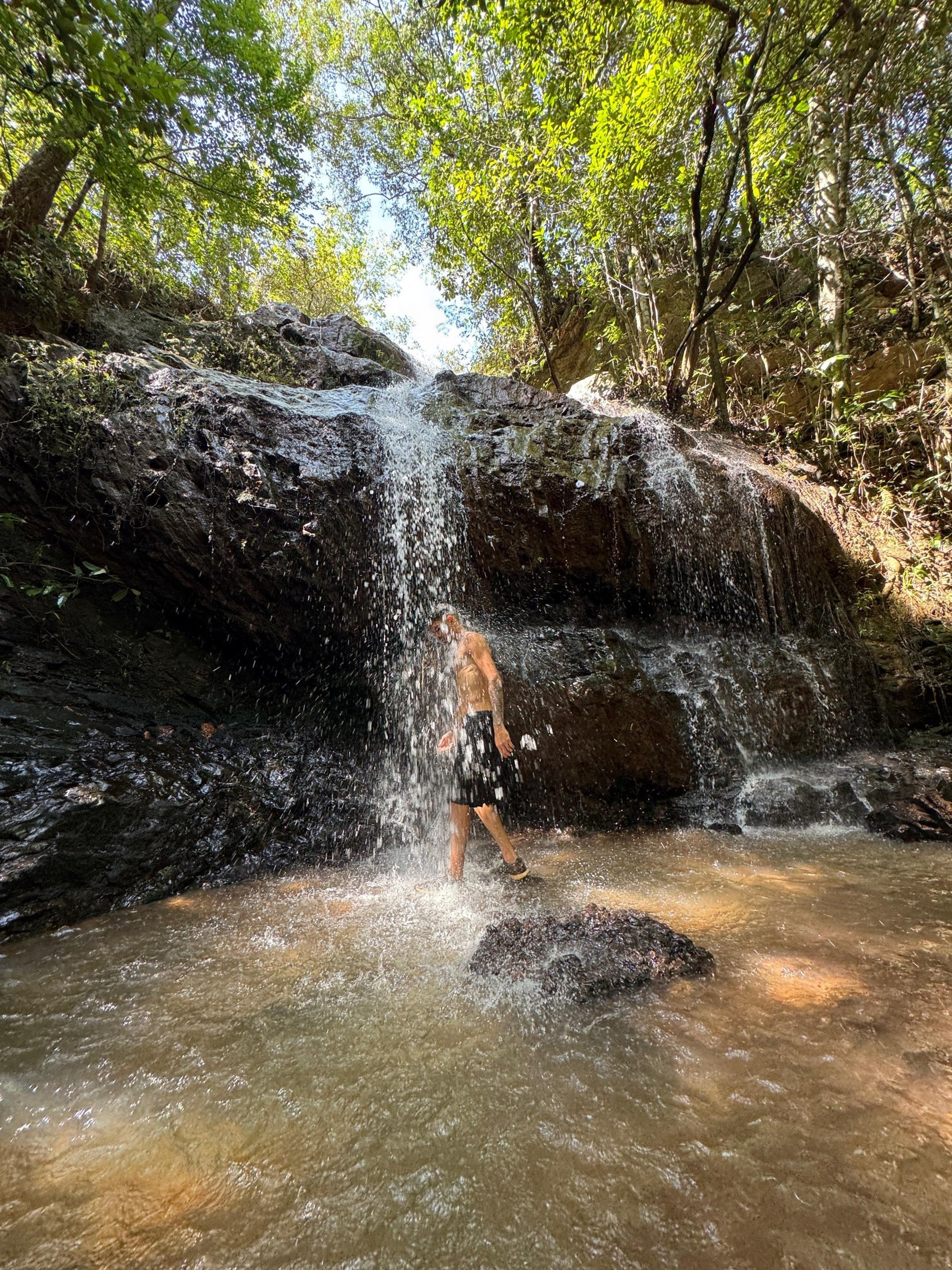 Samuel tamb&eacute;m  curte ir at&eacute; parques  e cachoeiras
