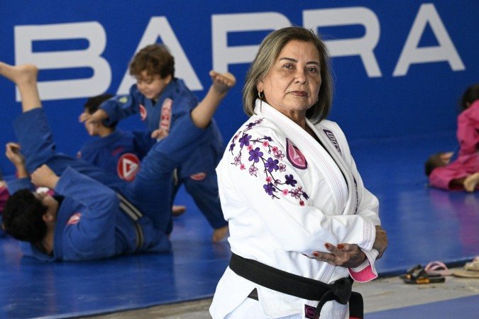 Aos 70 anos, Isabel Di Pilla &eacute; dona de uma academia de jiu-jitsu