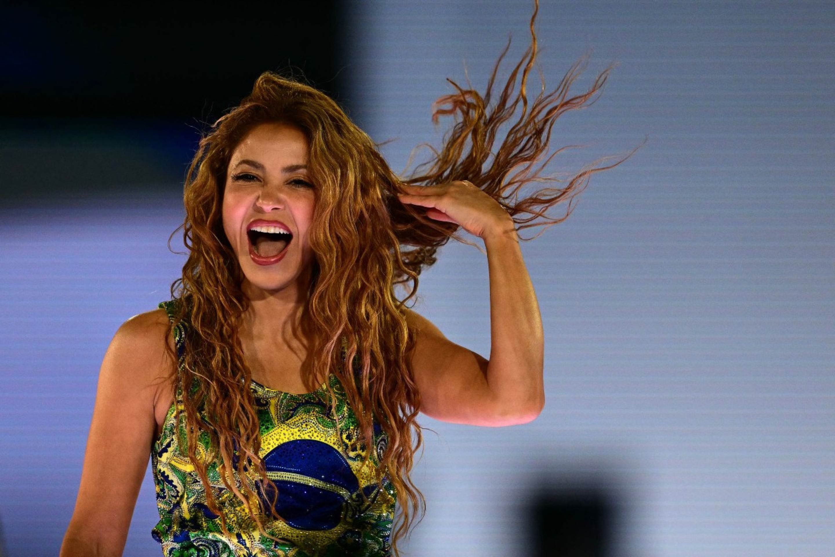  Colombian singer Shakira performs during a free concert at Copacabana beach in Rio de Janeiro, Brazil on May 2, 2026. (Photo by Pablo PORCIUNCULA / AFP)       