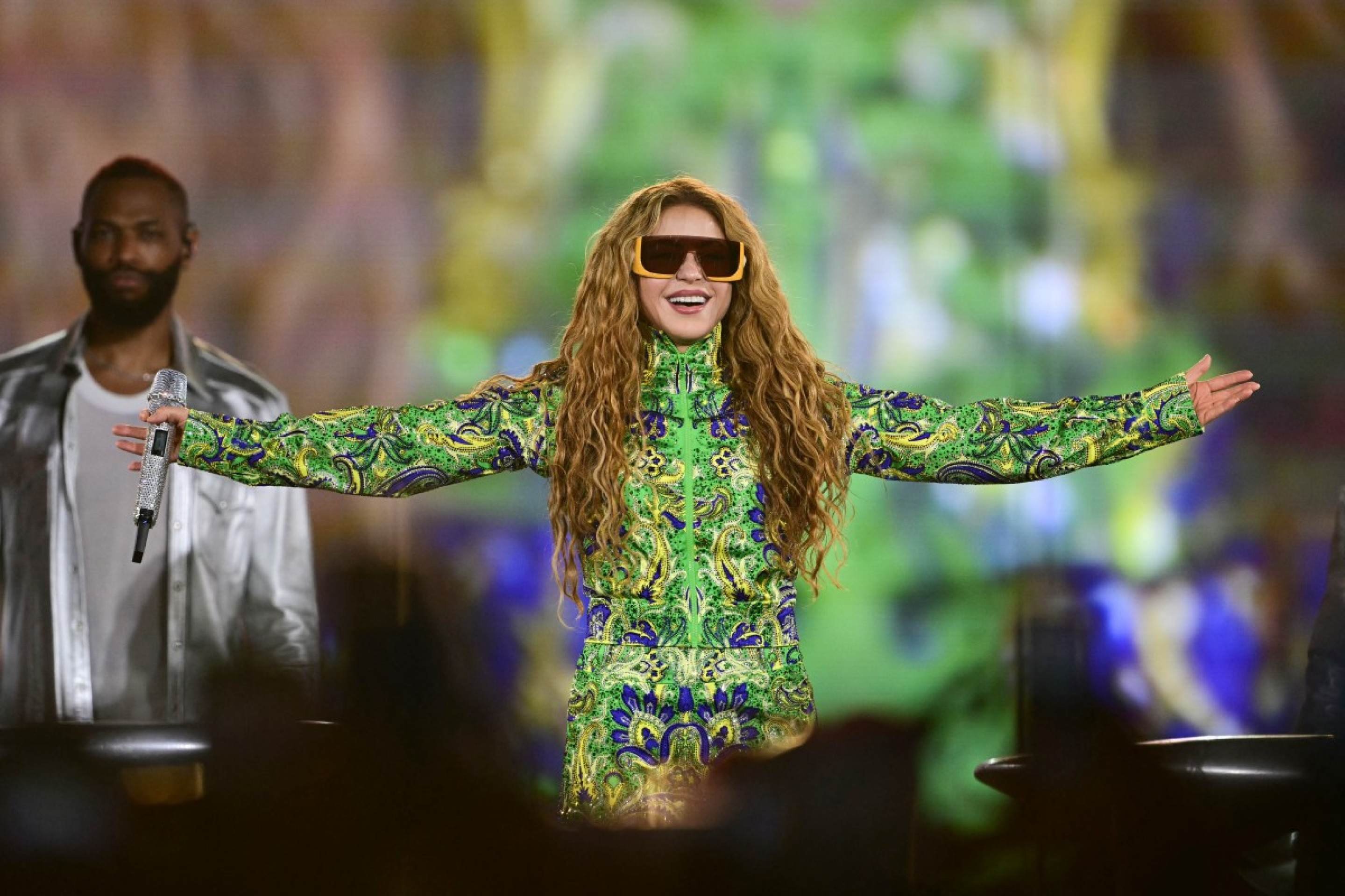  Colombian singer Shakira performs during a free concert at Copacabana beach in Rio de Janeiro, Brazil on May 2, 2026. (Photo by )       