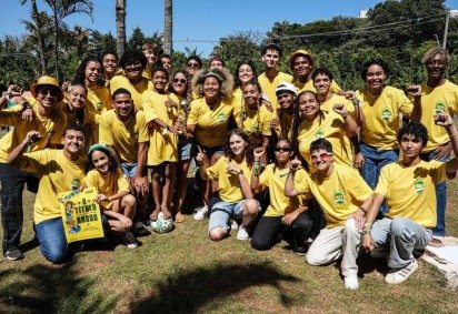 União Brasileira dos Estudantes Secundaristas (Ubes) em movimento pela importância do voto aos 16 anos -  (crédito: Divulgação/Ubes/Katiana Tortorelli)