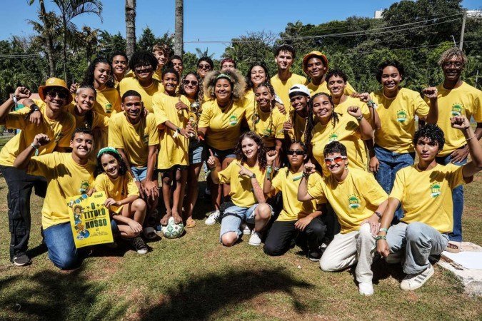 União Brasileira dos Estudantes Secundaristas (Ubes) em movimento pela importância do voto aos 16 anos -  (crédito: Divulgação/Ubes/Katiana Tortorelli)