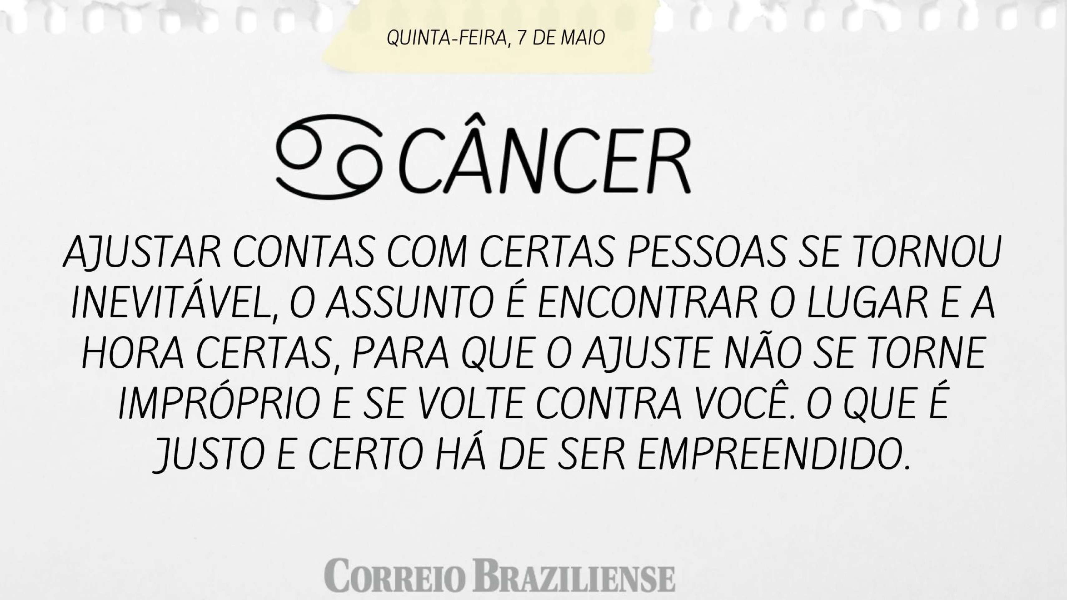 Hor&oacute;scopo desta quinta (7/5)