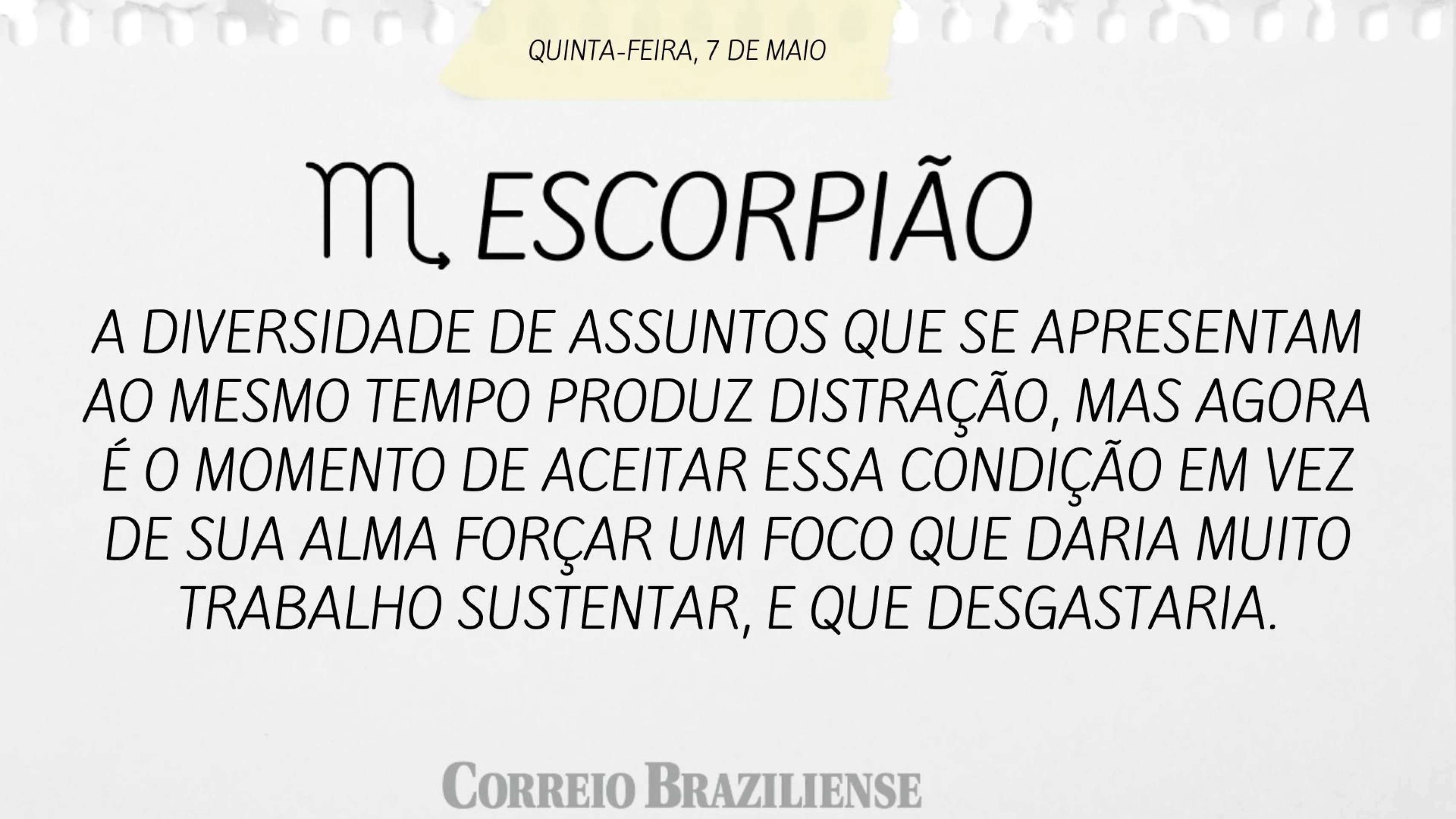 Hor&oacute;scopo desta quinta (7/5)