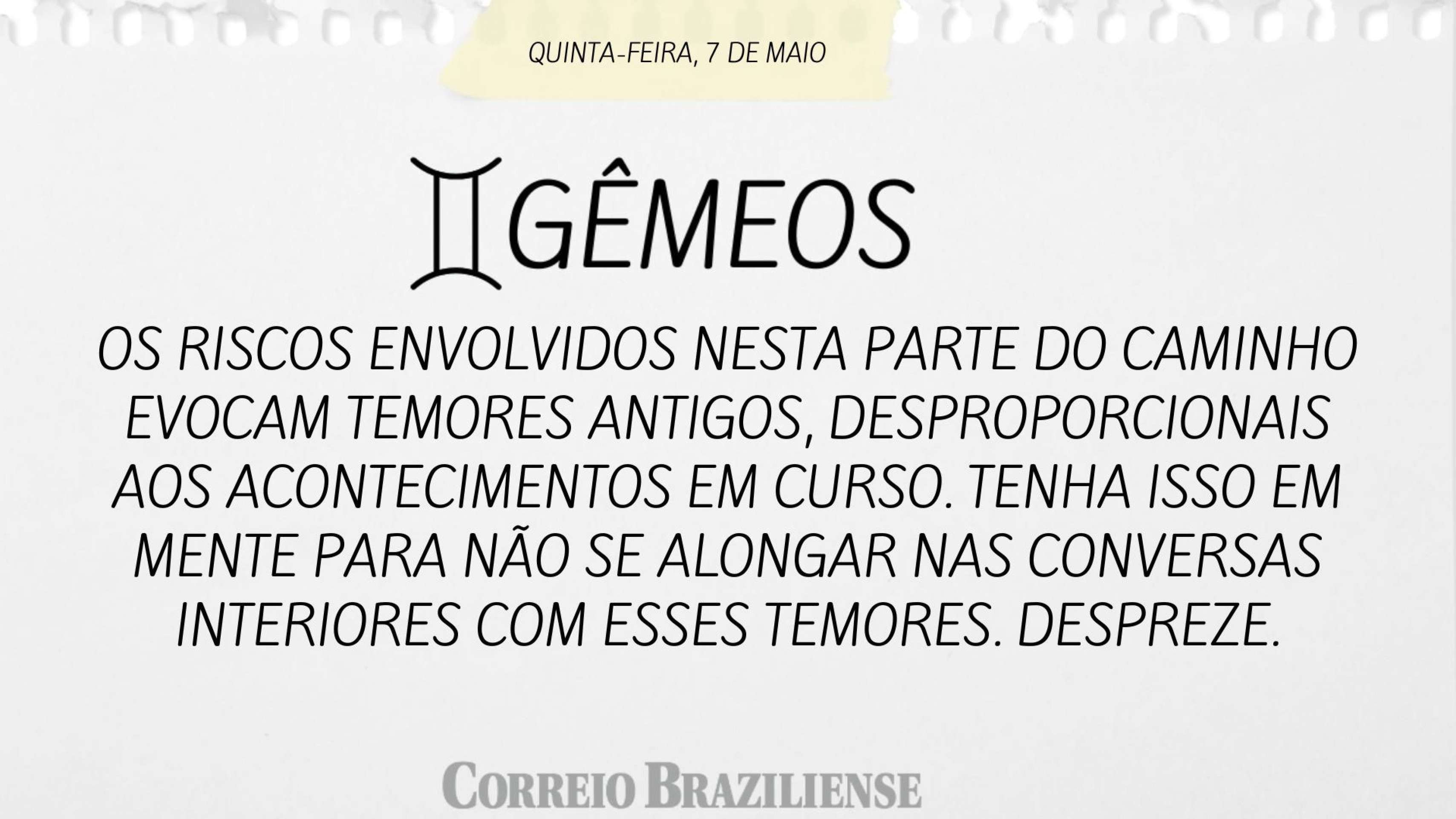 Hor&oacute;scopo desta quinta (7/5)