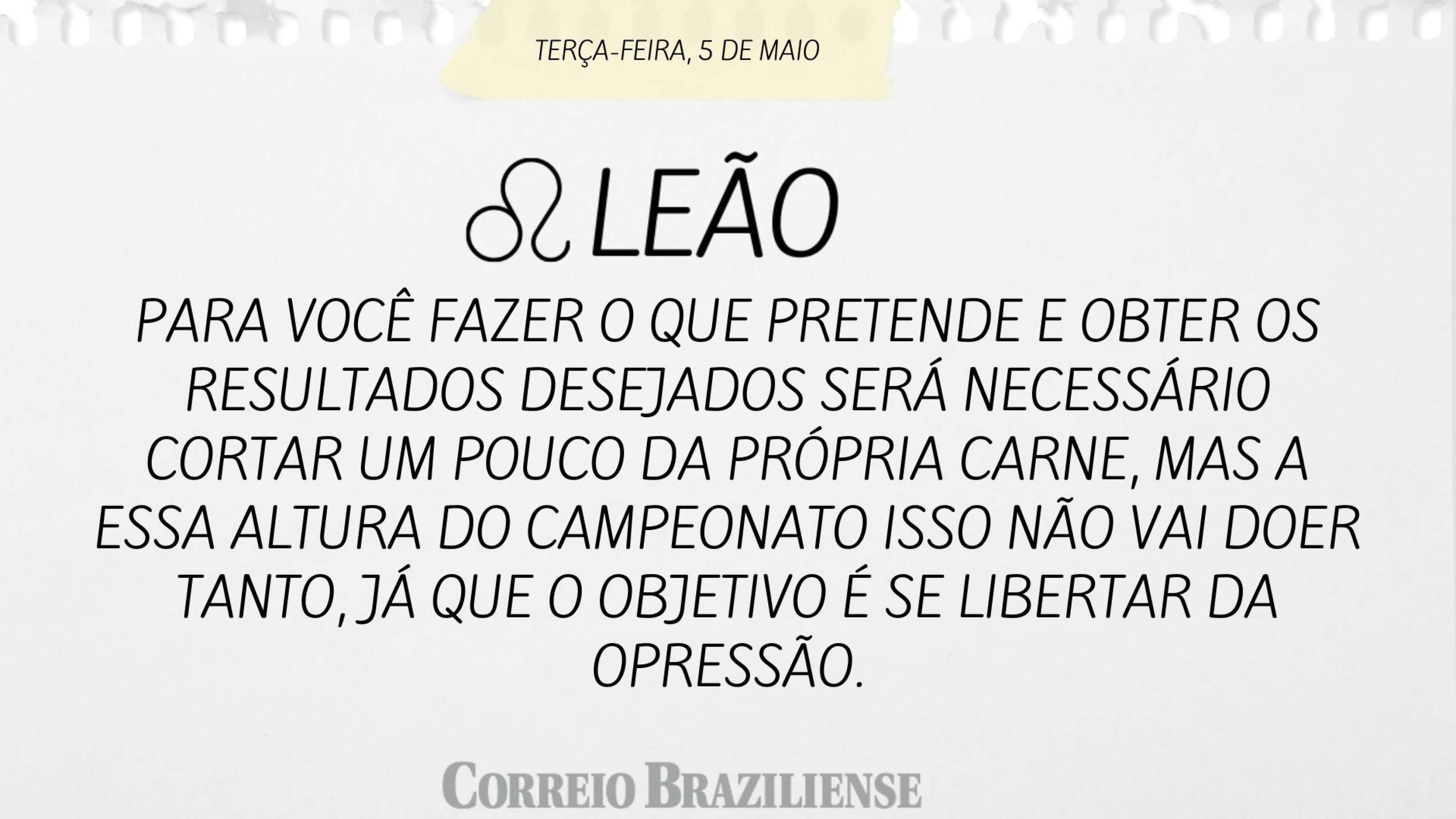 HOR&Oacute;SCOPO | 5 DE MAIO