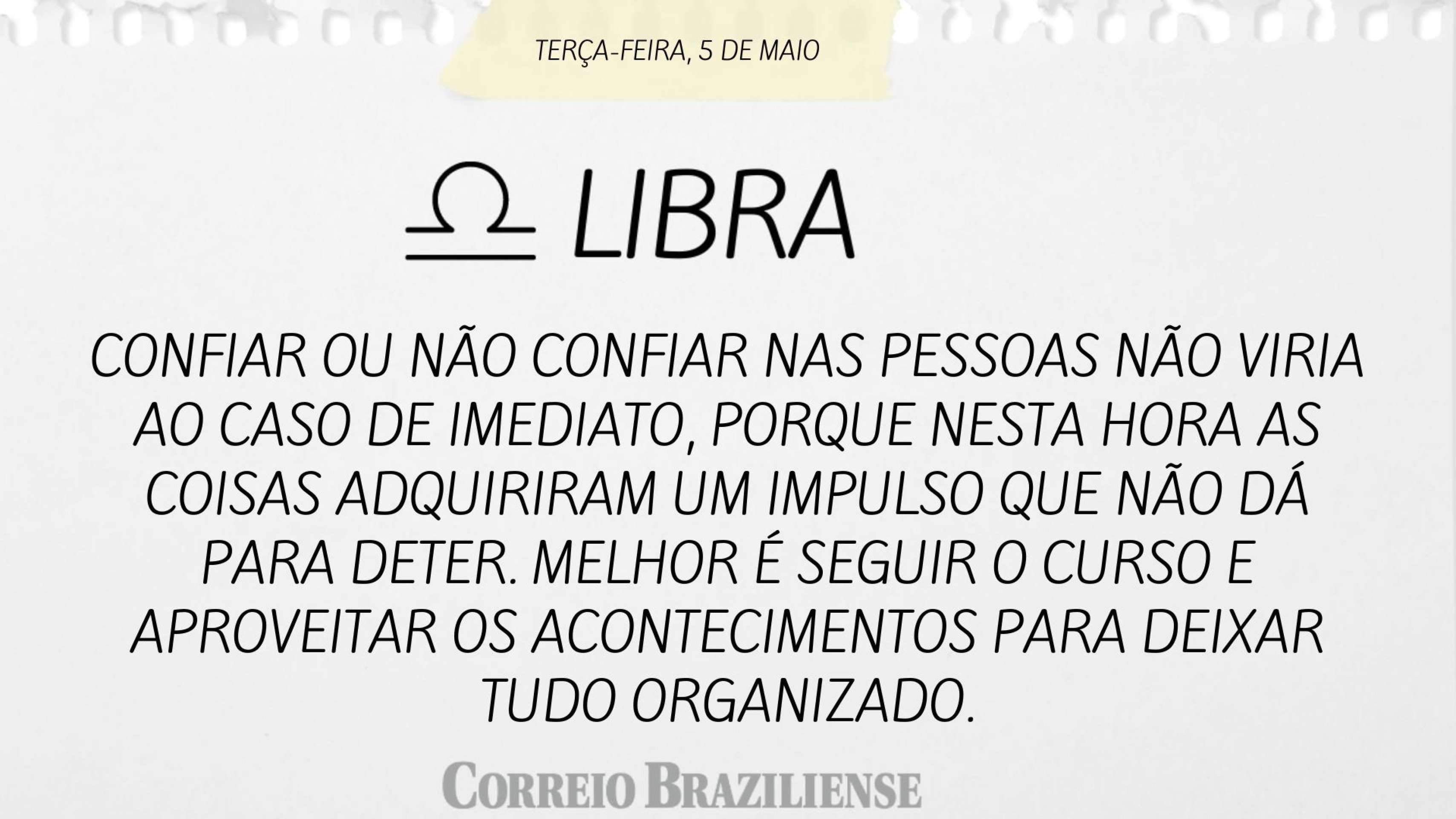 HOR&Oacute;SCOPO | 5 DE MAIO