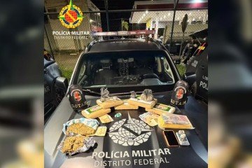 A PM apreendeu cerca de R$ 100 mil em drogas -  (crédito: Polícia Militar do Distrito Federal/Divulgação)