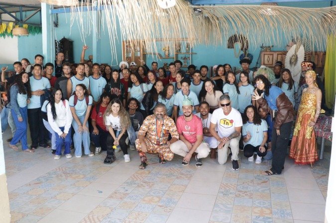 Estudantes de escolas públicas do Distrito Federal visitam comunidade de matriz africana -  (crédito: Divulgação/Ogbon Mimo — Sabedoria Sagrada/@rogerpxt)