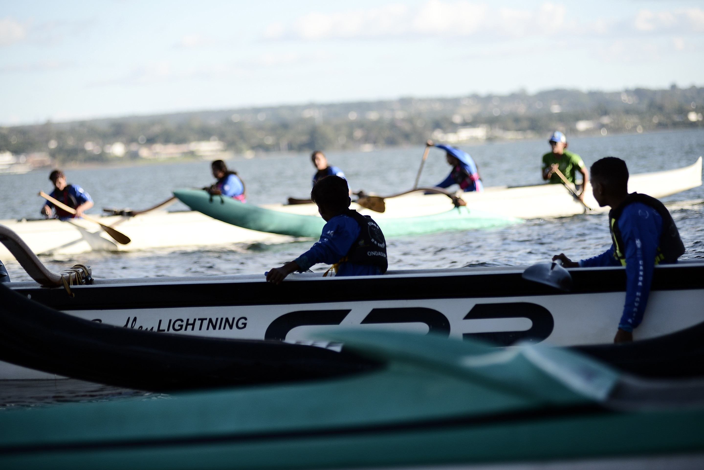 Atletas do projeto no Campeonato Brasileiro de Canoa Havaiana