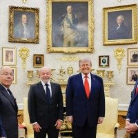 Na reunião de trabalho entre Lula e Trump, cada líder levou cinco ministros, especialmente da área econômica       -  (crédito:  Ricardo Stuckert / PR)
