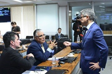 Os senadores Alessandro Vieira (D) e Eduardo Girão (C) deram entrada à representação no Supremo -  (crédito: Geraldo Magela/Agência Senado     )