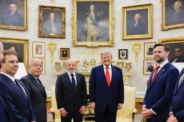 Na reunião de trabalho entre Lula e Trump, cada líder levou cinco ministros, especialmente da área econômica       -  (crédito:  Ricardo Stuckert / PR)